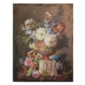 Vintage obraz Váza s květinami - 60*3*80 cm Clayre & Eef