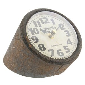 Vintage stolní hodiny s kovovým tělem - 13*13*16 cm