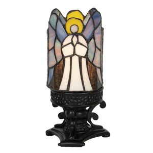 Vitrážová stolní lampa Tiffany Ange – Ø 14*21 cm E14/max 1*25W
