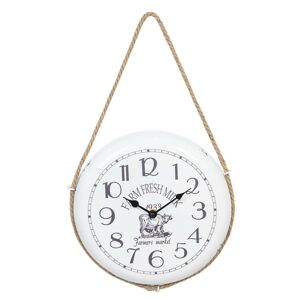 Závěsné vintage hodiny Farmers Market – Ø 25*3 cm