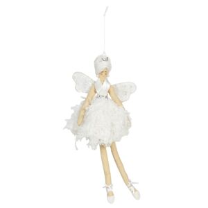 Závěsný anděl s peříčkovou sukní Helewise - 18*29 cm