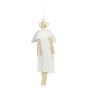 Závěsný anděl v šatech s třásněmi Helewise - 13*31 cm