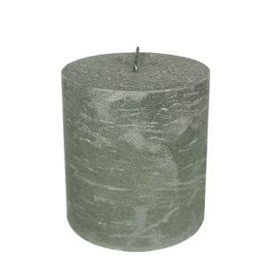 Zelená nevonná svíčka XL  válec - Ø 10*15cm