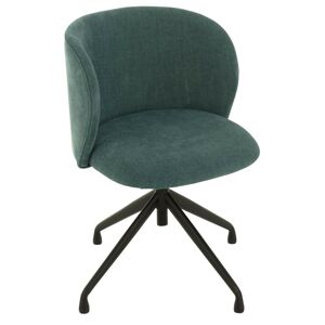 Zelená sametová jídelní točící židle Chair Turn Green - 56*48*77cm J-Line by Jolipa