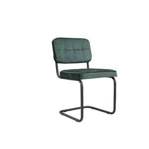 Zelená sametová jídelní židle Capri green - 52*55*89 cm