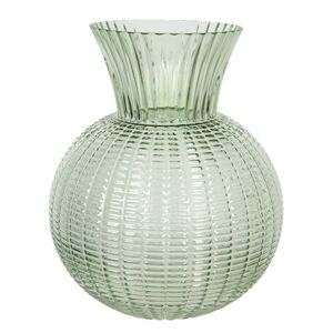 Zelená skleněná váza s vysokým hrdlem Valmina – Ø 20*25 cm