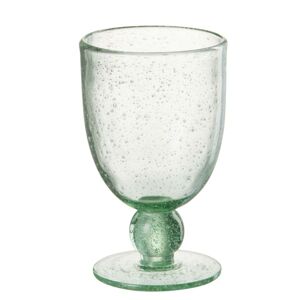 Zelená sklenička na víno s bublinkami Wine Lisboa green - Ø9*15cm / 370ml J-Line by Jolipa