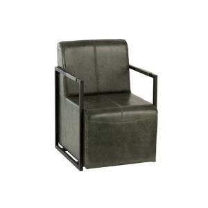 Zelené kožené křeslo/ židle Grony - 62*69*88 cm