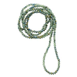 Zelený náhrdelník z korálků - 4mm*1m