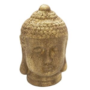 Zlatá keramická dekorace hlava Buddhy - 14*14*23 cm Clayre & Eef