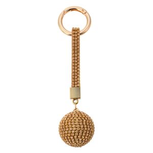 Zlatá klíčenka koule s kamínky Venni  - Ø 3,5*14,5cm