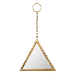 Zlaté trojúhelníkové zrcadlo - 23*2*23 cm