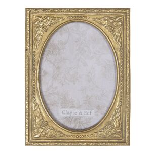 Zlatý antik fotorámeček s květinovými ornamenty - 16*1*22 cm / 13*18 cm