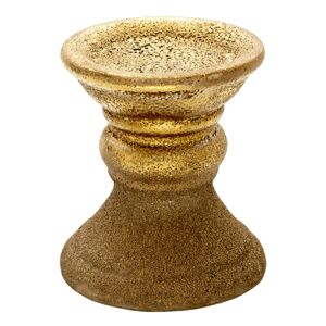 Zlatý keramický svícen s patinou Alwyn - Ø 13*15 cm Clayre & Eef