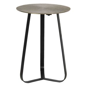 Zlatý odkládací stolek s vějířovitým designem – Ø 40*50 cm
