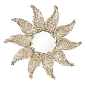 Zrcadlo se zlatými křídly - Ø 45*3 cm