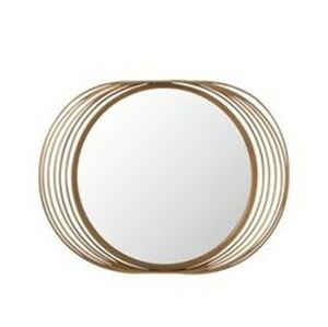 Zrcadlo v prstencovém zlatém rámu Margaux - 66*5*49 cm